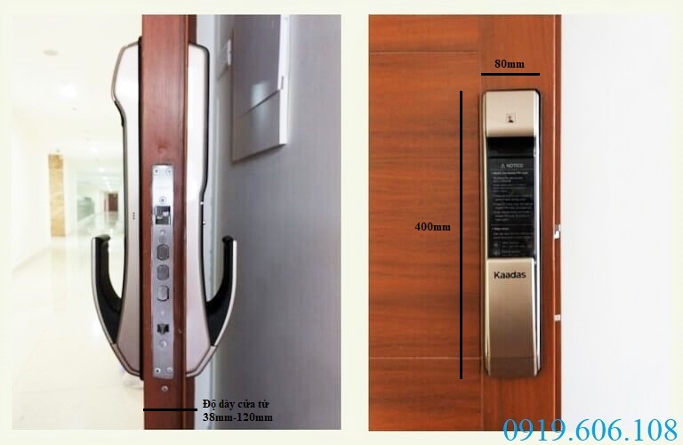 Khóa vân tay Kaadas có thiết kế hiện đại, cấu tạo chắc chắn, tăng độ bảo an tuyệt đối cho cánh cửa của bạn