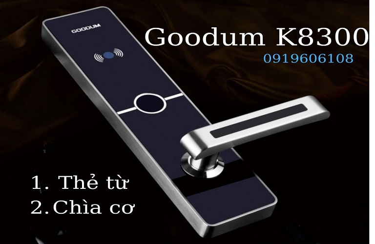 Khóa Cửa Thẻ Từ Goodum K8300 Chính Hãng Chuẩn Châu Âu