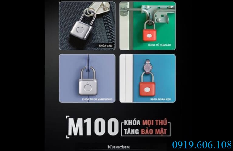 Kaadas M100 có thể khóa được mọi thứ như khóa cửa hoặc các vật dụng có tai móc khóa