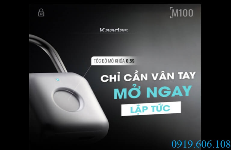 Chỉ cần vân tay bạn đã có thể mở khóa Kaadas M100 ngay lập tức, nhanh chóng, chính xác