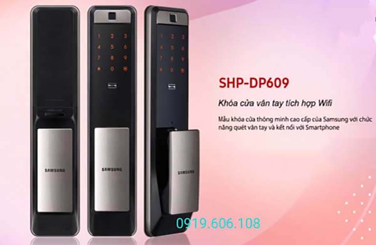 Khóa cửa thông minh Samsung SHP-DP609AS/EN tích hợp nhiều tính năng thông minh, có độ bảo mật cao, lắp đặt được trên nhiều dòng cửa, tính ứng dụng cao, mang lại nhiều tiện ích cho người sử dụng
