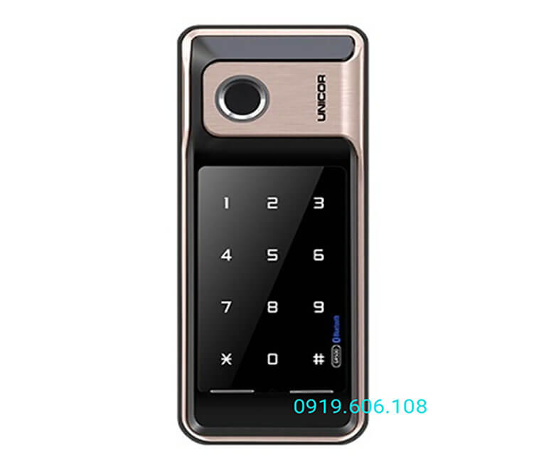 Khóa cửa vân tay Unicor GR500-BW-GLC hiện đại