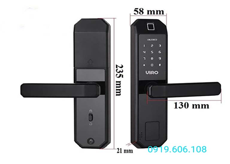 Khóa vân tay cửa gỗ Viro Smart Lock 4in1 VR-H01 là dòng khóa chất lượng tốt, đọ an toàn cao, sử dụng mang lại nhiều tiện ích lớn
