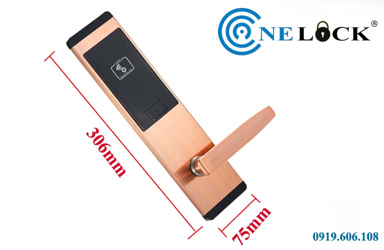 Kích thước của khóa cửa thẻ từ khách sạn OneLock HL005