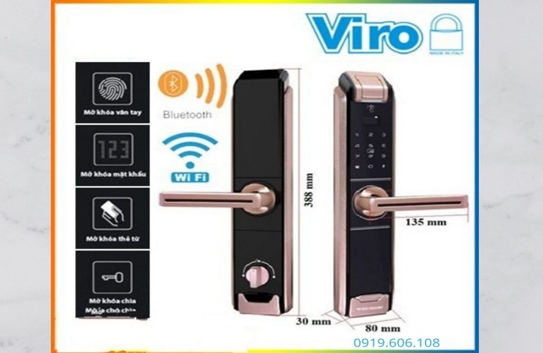 Khóa Cửa Thông Minh Viro Smart VR-TMB918/82 Hàng Cao Cấp