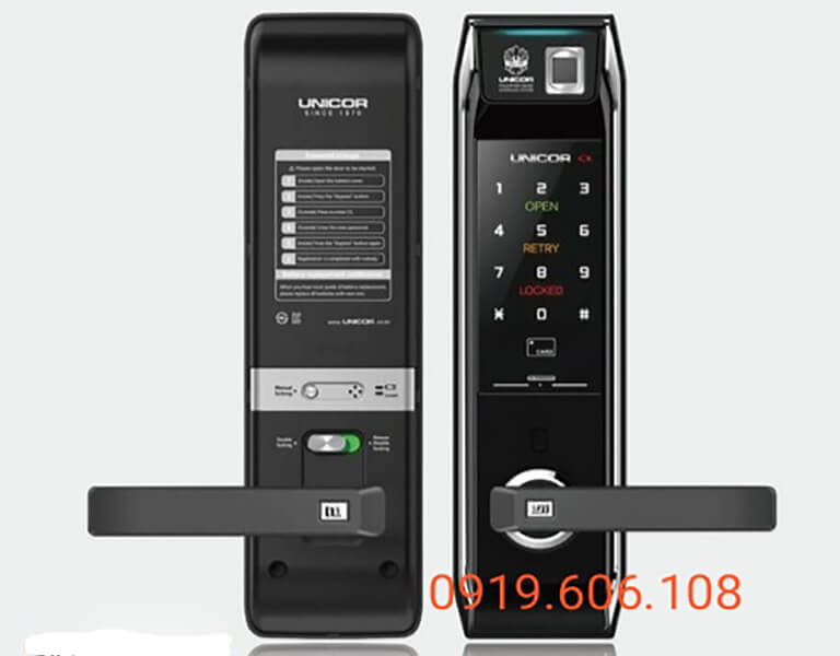 Khóa cửa điện tử chung cư Unicor UN-9000BWSK-F