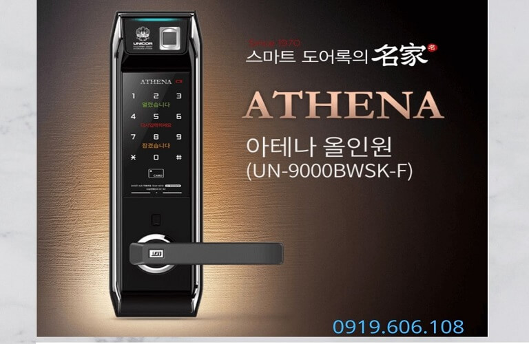 Khóa Cửa Thông Minh Unicor UN-9000BWSK-F Cao Cấp An Toàn