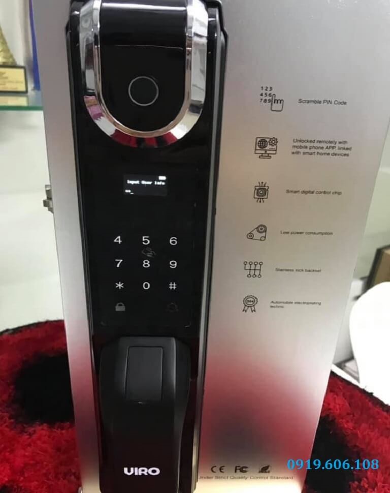 Khóa Vân Tay Cửa Gỗ Viro Smart Lock VR-G51 Chính Hãng