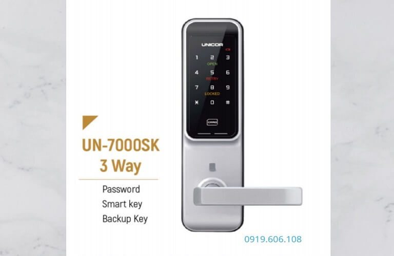 Khóa Cửa Thẻ Từ Unicor UN-7000SK Chính Hãng Chất Lượng Cao