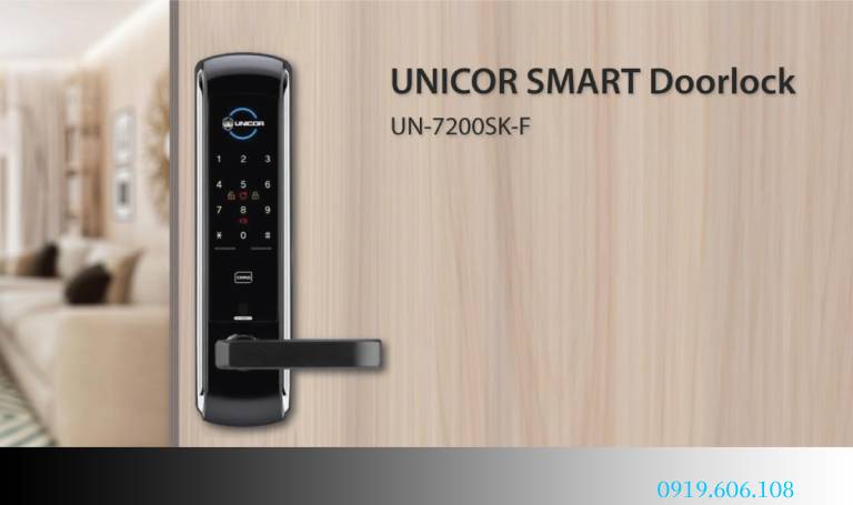 Khóa Cửa Thẻ Từ Unicor UN-7200SK-F