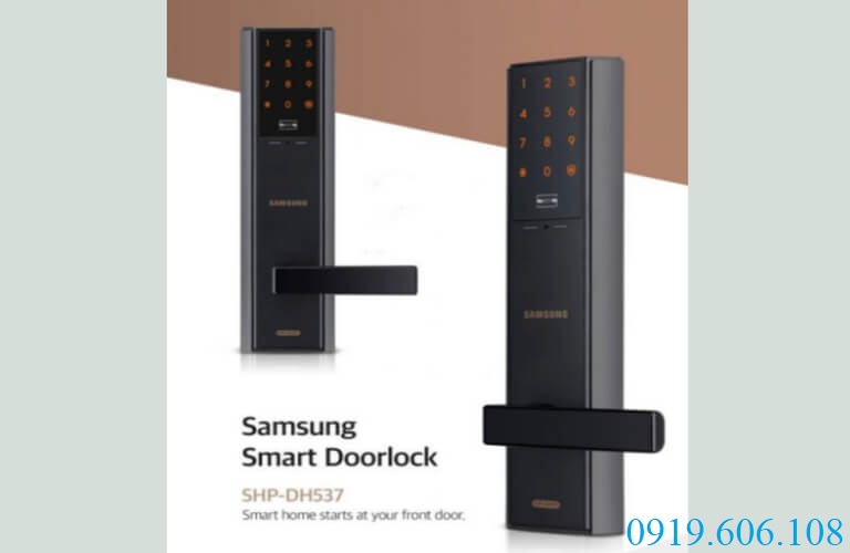Khóa cửa thẻ từ Samsung SHP-DH537 thiết kế hiện đại, chất lượng bảo an tối ưu