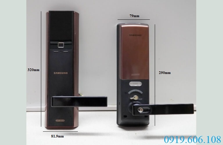 Khóa vân tay Samsung SHP-DH538BC/EN thiết kế hiện đại, chắc chắn, bảo đảm an ninh cho nơi ở, tài sản, con người