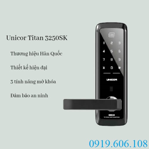 Khóa Cửa Thẻ Từ Unicor Titan 3250SK