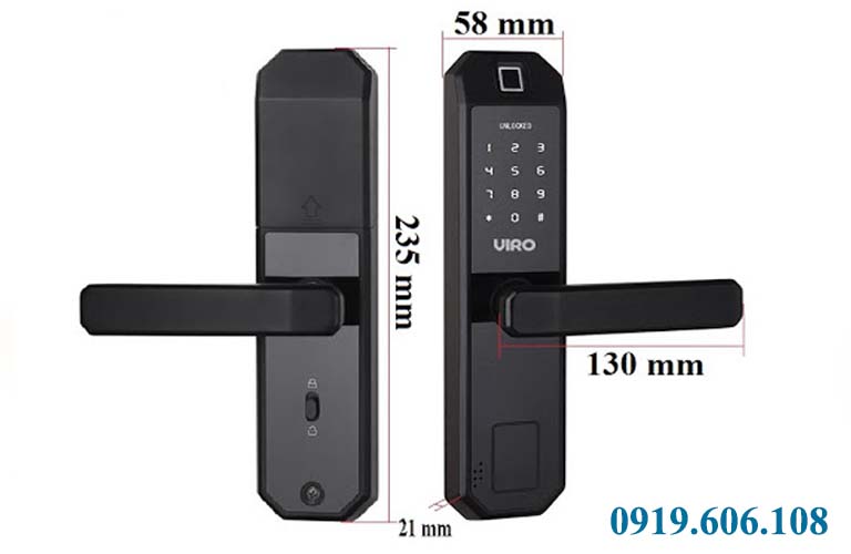 Khóa cửa điện tử Viro Smart Lock 4in1 VR-H01 hiện đại, nhiều tính năng