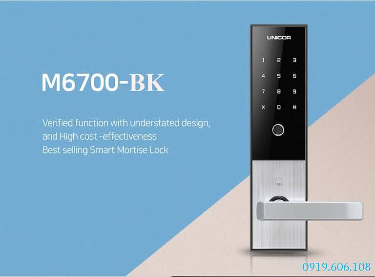 Khóa cửa vân tay Unicor M6700BK