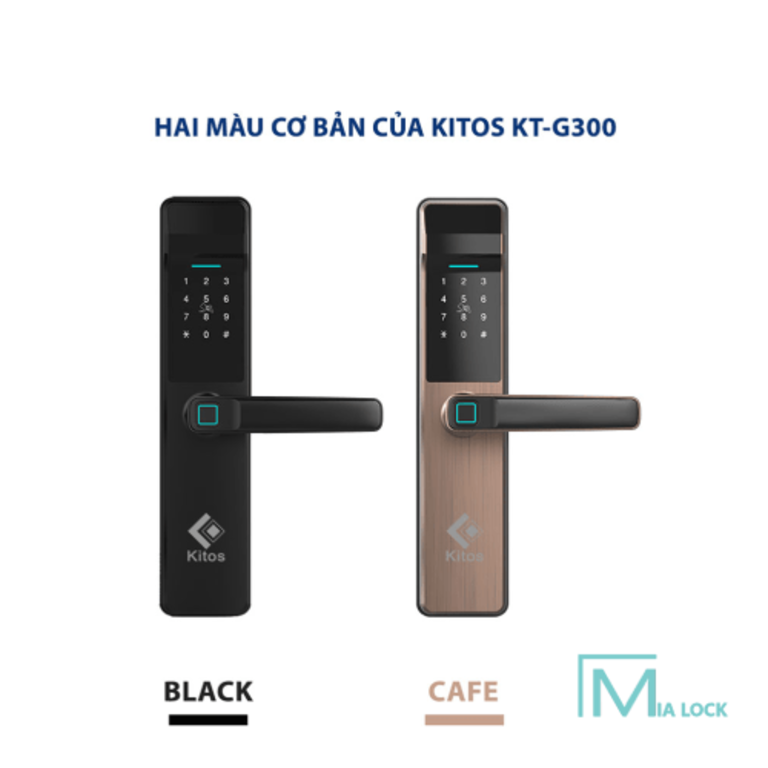 Khoá vân tay Kitos KT-G300 được làm từ hợp kim chắc chắn với hai màu thời trang tô điểm thêm cho căn nhà của bạn
