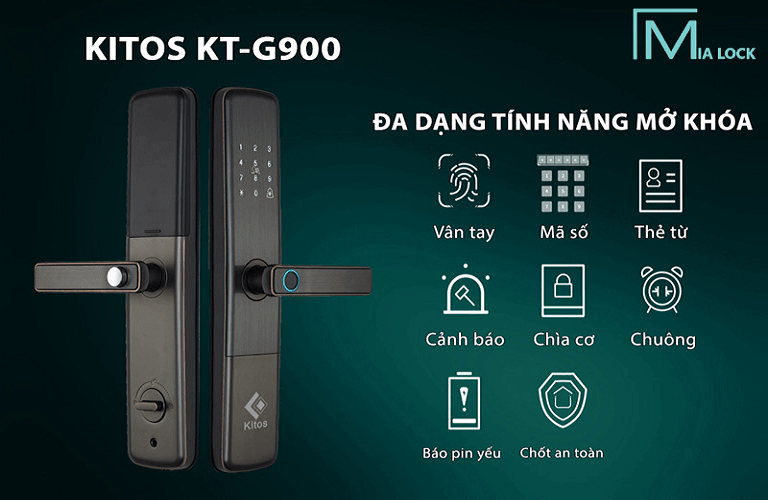 Khoá Cửa Vân Tay Kitos KT-G900 Plus Cao Cấp Hiện Đại
